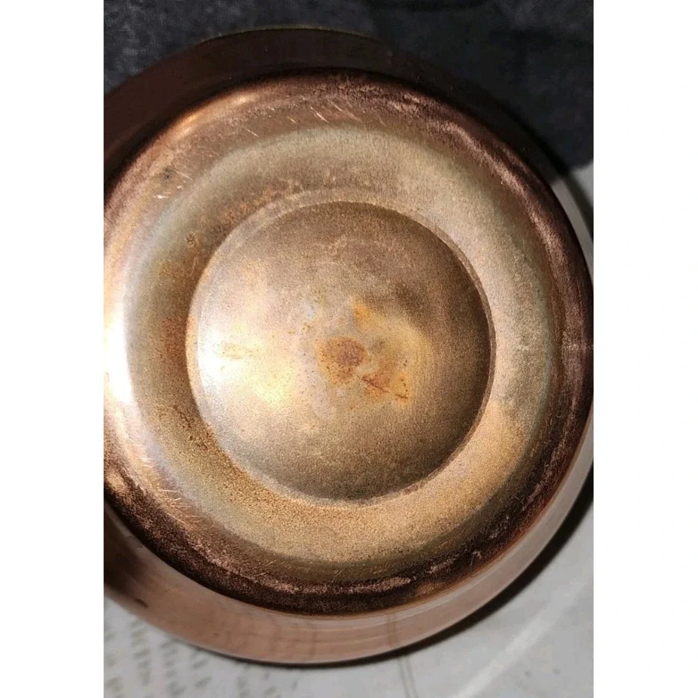 Vintage Copper Potpourri Pot Brass Handles Lid Simmer Pot Cottagecore Label Gran